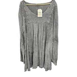NWT Anandas Collection Tunic Top Dress Grey Size 3X